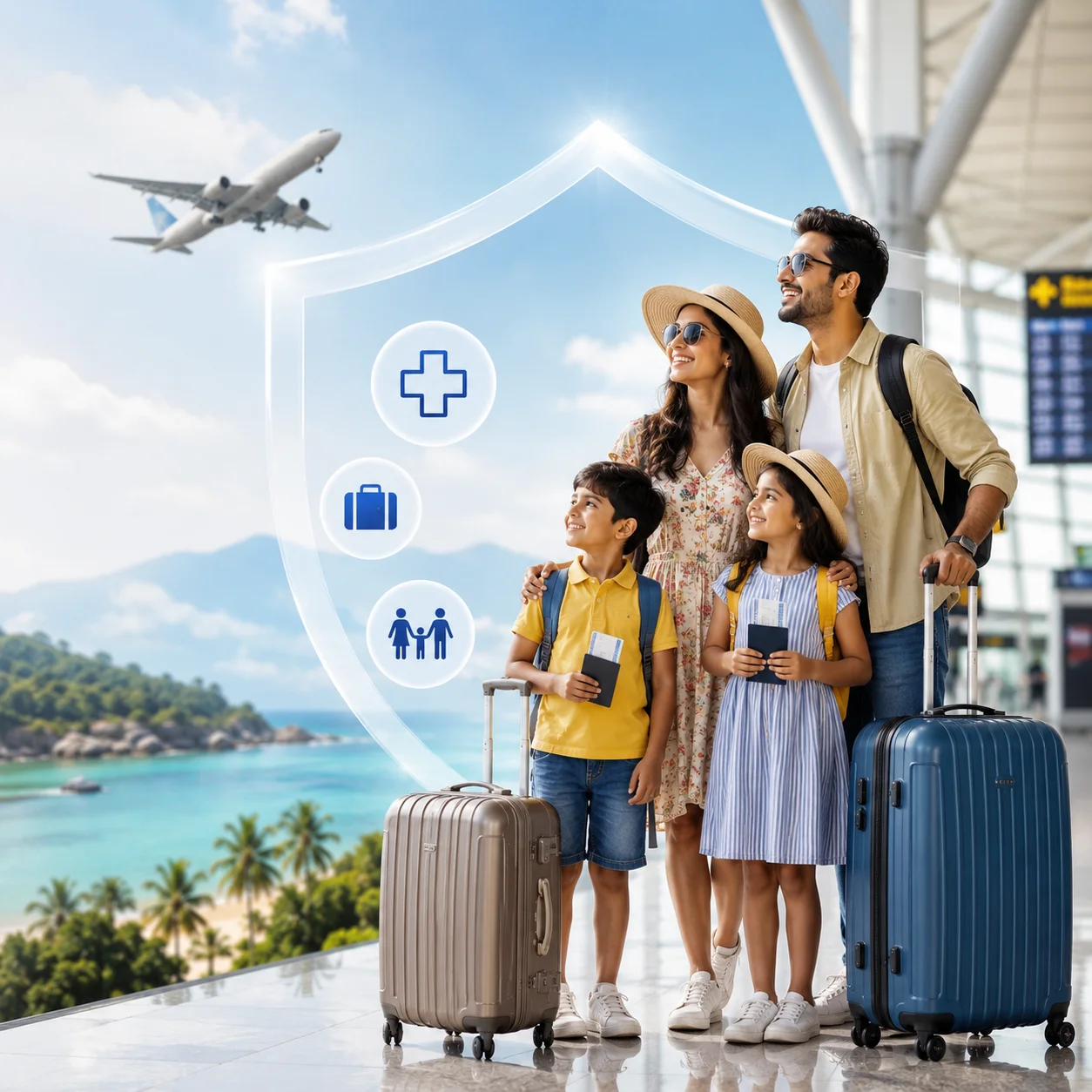 Couple travelling internationally